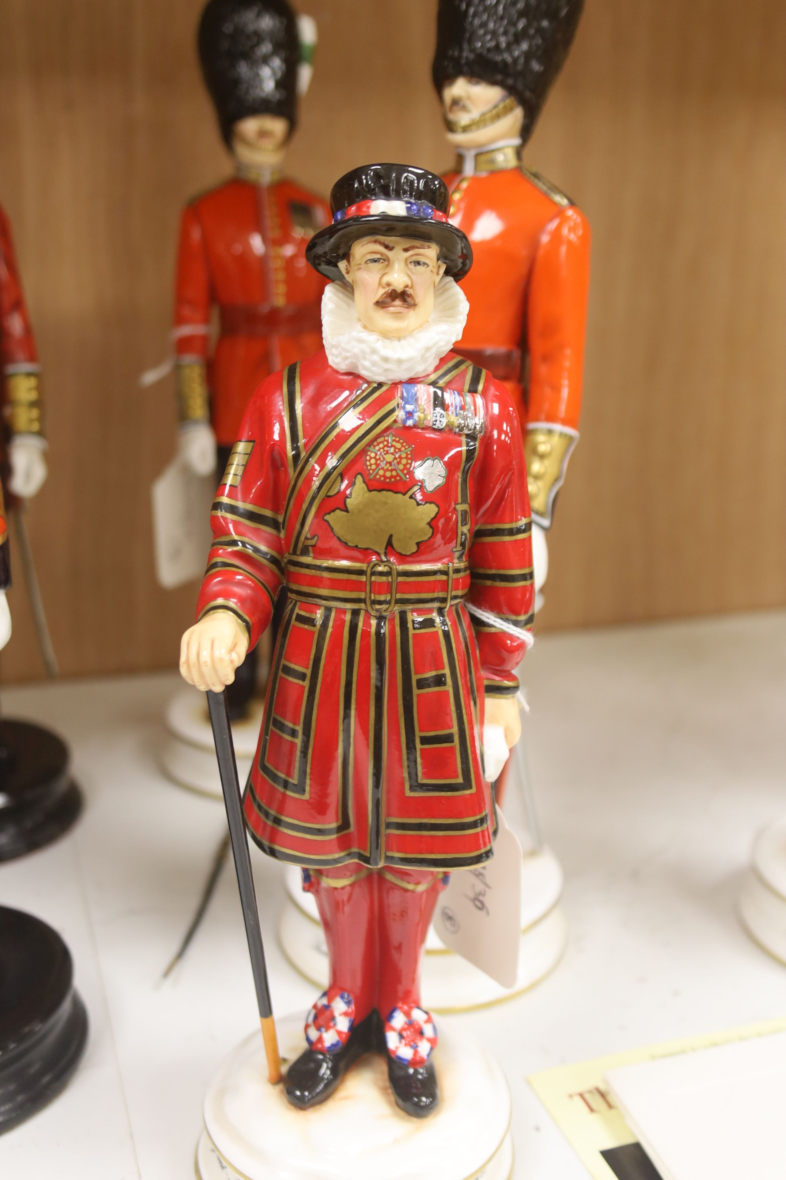 Eight limited edition ceramic figures by Michael Sutty, comprising 'Grenadier Guards 1980's', no. 221/250